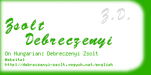 zsolt debreczenyi business card